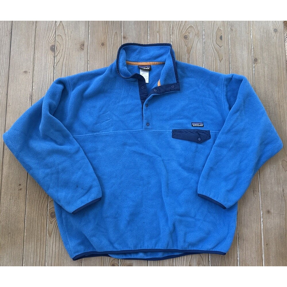 Patagonia Synchilla Lightweight Snap-T Fleece Pullover Men's XL Lagoon Blue 2011